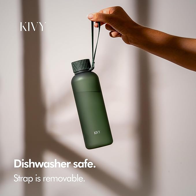 KIVY Tritan Water Bottle 2nd Generation (Dark Green, 22oz)