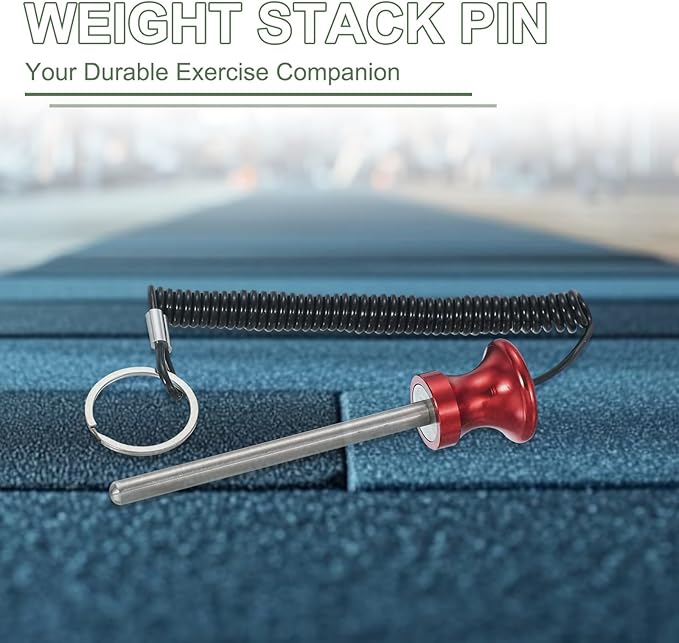 Weight Stack Pin, Weight Gym Pin Strength Training Equipment Replacement with Pull Rope for Home Gym Club
