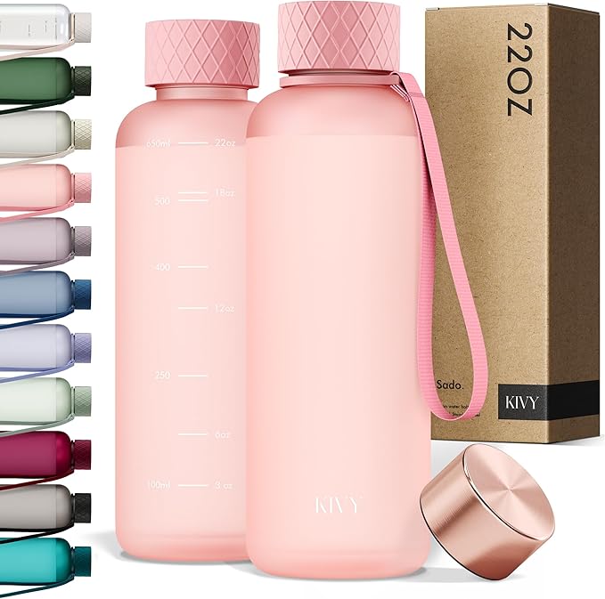 KIVY Tritan Water Bottle 2nd Generation (Rose, 22oz)