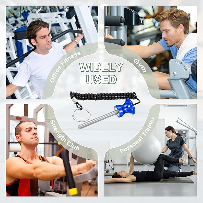 Weight Stack Pin, Weight Gym Pin Strength Training Equipment Replacement with Pull Rope for Commercial Home