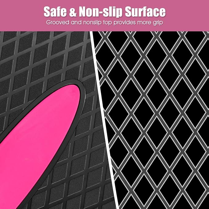 Goplus Step Platform, 26" Adjustable Aerobic Exercise Step Deck with Risers and Non-Slip Surface, 4” - 6”Levels Height-Adjustable, for Home Gym Exercise Fitness Workout