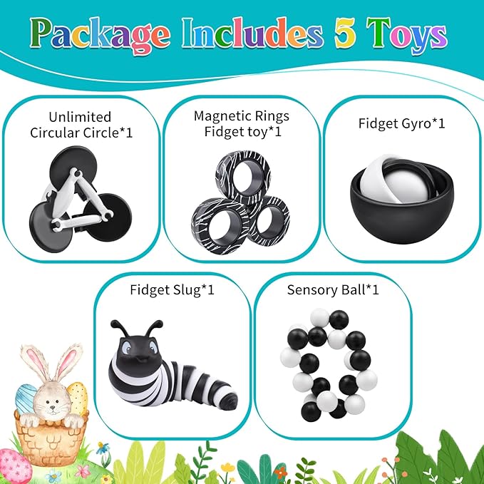 Fidget Toys Adults Pack, Sensory Toys Set for Kids 8-12 Teen Autism, Desk Toy Stress Relief Fidget Spinners for ADHD Gifts for Children Cool Gadgets for Men
