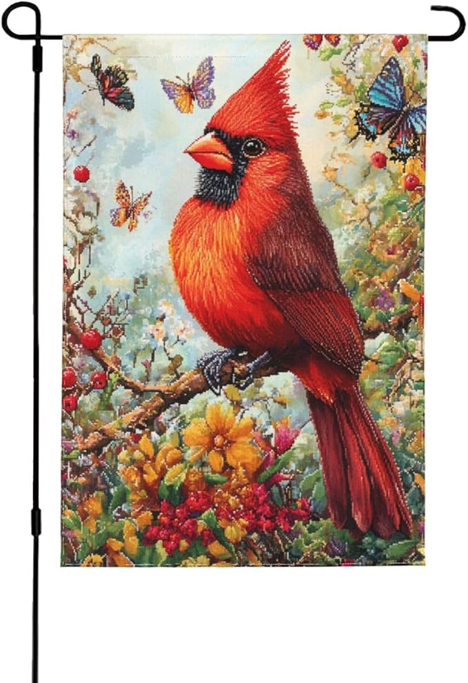 Bird Garden Flag 12x18 In Double Sided Yard Flags Lawn Sign Decor No Flagstand