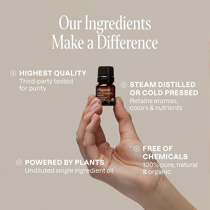 Cliganic Organic Aromatherapy Essential Oils Gift Set (Top 8 - The Iconics), 100% Pure - Peppermint, Lavender, Eucalyptus, Tea Tree, Lemongrass, Rosemary, Frankincense & Orange (Packaging May Vary)