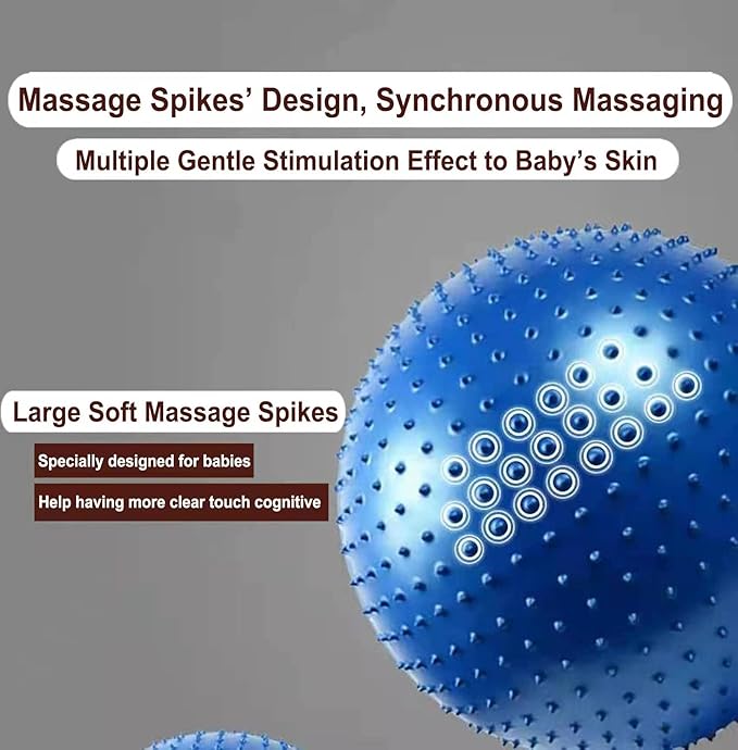 Large Sensory Massage Ball for Kids, 33.5" 85cm Pink Bouncy Exercise Ball for Toddlers, Big Inflatable Balls with Tactile Spikes, Outdoor Giant Yoga Balls, Large Beach Ball (pink1)