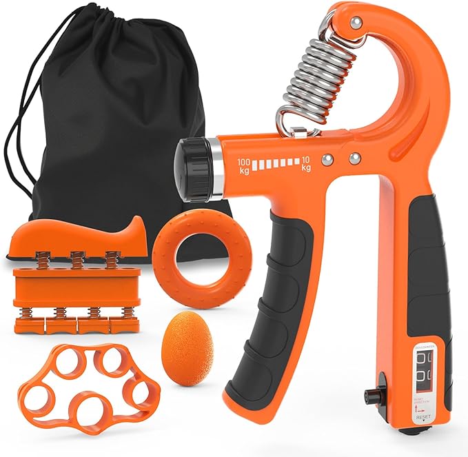 JKSHMYT Grip Strength Trainer Kits (5 Pack), Adjustable Resistance Forearm Strengthener, Hand Gripper Strengthener for Muscle Building and Injury Recovery for Athletes