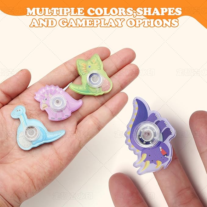24PCS Dinosaur Fidget Spinner Toys,Party Favors Birthday Gifts Goodie,Autism Sensory Toys for Boys Girls Stress Relief,Treasure Box Toy for Classroom Prizes Supplies(Dinosaur)