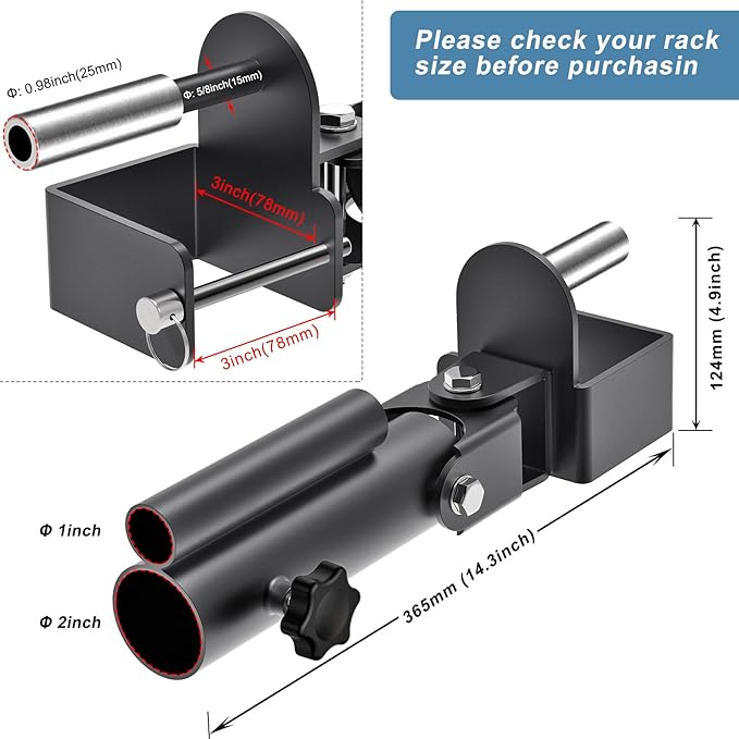 Kipika T-Bar Row Landmine Attachment - Heavy Duty Row Platform with Swivel - Suitable for Standard & Olympic Bars - Ideal for Home Gym Workouts