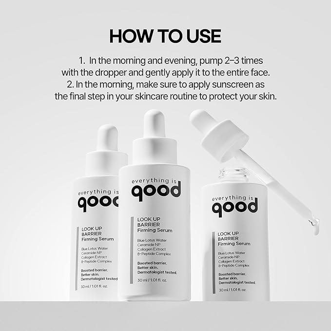 LOOK UP BARRIER Firming Serum– Vegan Collagen Peptide Hydrating Formula