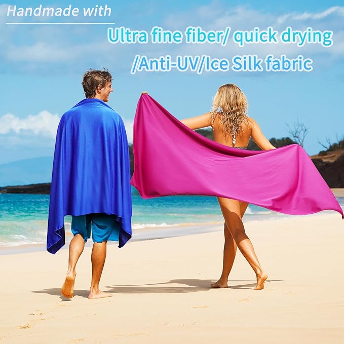Cooling Oversized Towel Microfiber Thin Towel for Beach/Neck/Face Cool Down 80"x40"Sun Protection Ice Large Navy Blue Swimming Quick Dry Absorbent for Travel/Family/Pool/Outdoor/Yoga/ Gym/Working out