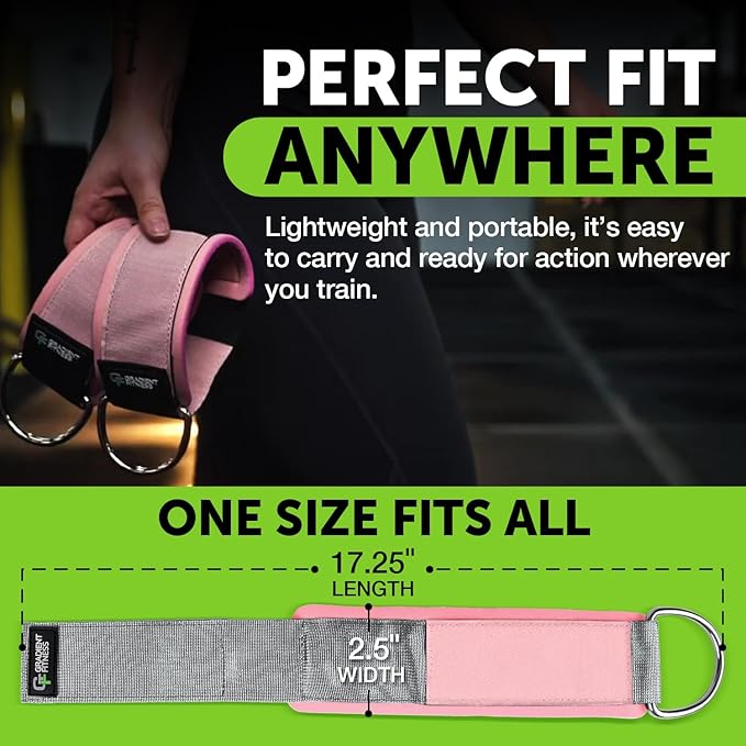 Gradient Fitness Ankle Straps (2 Pack) | Ankle Strap for Cable Machine, Ankle Bands for Working Out, Cable Ankle Strap