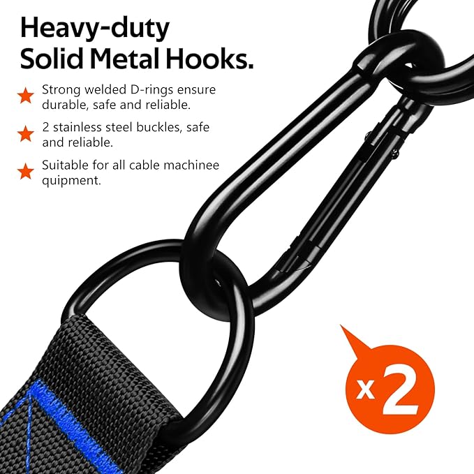 WALITO Exercise Handles, Replacement Cable Machine Attachments for Home Gym Equipment, Pulley System, Pilates, Resistance Bands, Strength Trainer, Heavy Duty Working Out Handles