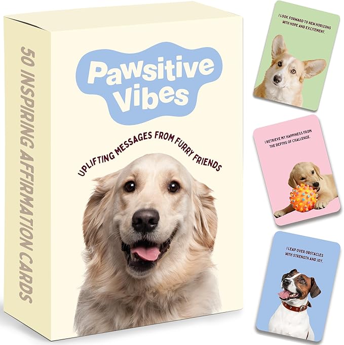 Daily Motivational and Inspirational Cards for Dog Lovers | Uplifting Positive Affirmations & Proven Techniques for Stress & Anxiety Relief | Dog Mom Gift for Women | Self Care Gifts for Women, Friend
