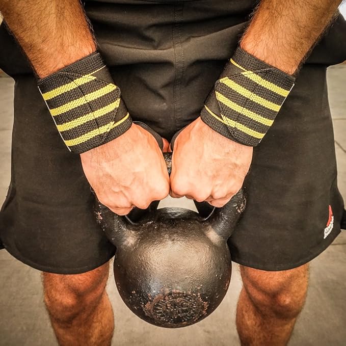 WOD Nation Wrist Wraps for Weightlifting & Strength Training – Professional Gym Straps w/Thumb Loop for Men & Women