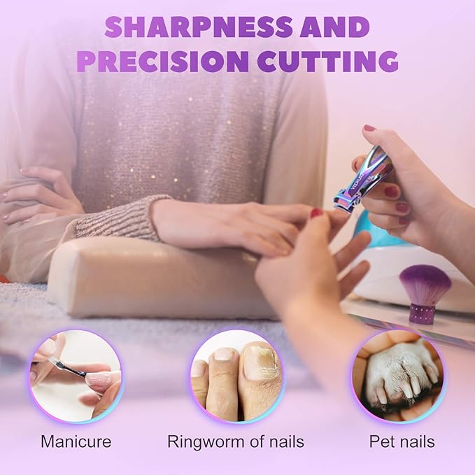 Toenail Clippers for Thick Toenails for Seniors – Vepkuso Ultra Sharp Nail Clippers for Women Large German Fingernail Clippers Cutter Set for Tough Nails, Men, Adult