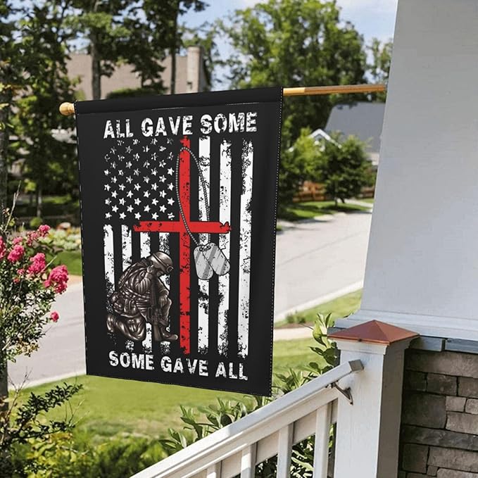 Flag 4th of july ALL GAVE SOME Flag MEMORIAL DAY Flags for Outside 12.5x18 Inch Garden Flag Farmhouse Yard Indoor/Outdoor Decoration Banner Decor Gifts