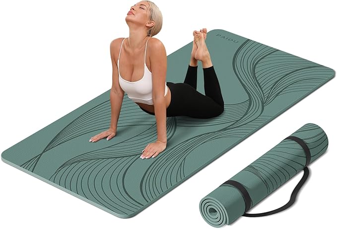 Large Yoga Mat-72’x36’x0.4’ Extra Width & Thick,Comfortable,Non-Slip Exercise Mat-Works Great on All Floor for Stretching,Yoga Studio,Gym or Home Workouts