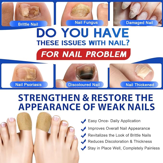 Fungal Nail Patches for Toenails, 21 Pcs Fungus Nail Patches, Toenail Fungus Treatment Extra Strength - Overnight Repair for Nail Fungus Damage, 8-Hour Restores Healthy Appearance, Easy to Apply