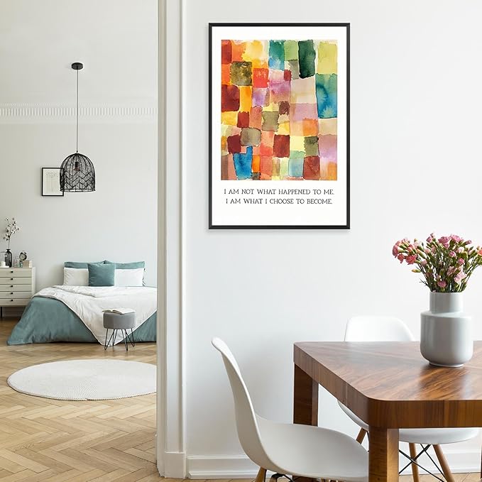 JMGHKL Colorful Mental Health Posters I Am Not What Happened To Me Wall Art Trendy Uplifting Quote Canvas Prints For Counseling Room Therapy Office Classroom Decor 24x36in Unframed