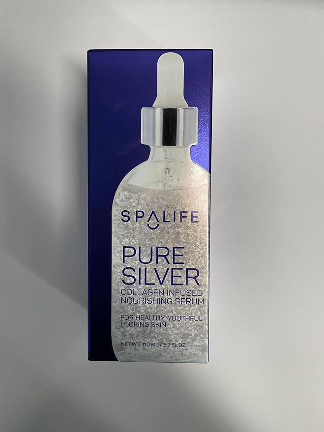 Spa Life Face Serum: Nourishing Gold & Silver Serums (Nourishing Silver & Collagen) 110 ml (3.7 Fl. Oz.) - Boosts Firmness, Hydration, and Radiance