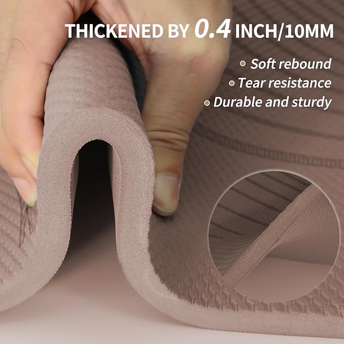 Large Yoga Mat-72’x36’x0.4’ Extra Width & Thick,Comfortable,Non-Slip Exercise Mat-Works Great on All Floor for Stretching,Yoga Studio,Gym or Home Workouts