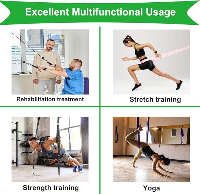 Resistance Band Wall Anchors, Workout Wall Mount Hooks,Wall Mount Anchors Home Gym Accessories Equipment for Body Weight Straps, Strength Training, Physical Therapy Exercise