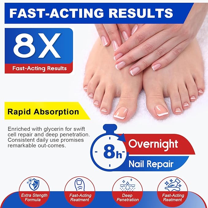 Fungal Nail Patches for Toenails, 21 Pcs Fungus Nail Patches, Toenail Fungus Treatment Extra Strength - Overnight Repair for Nail Fungus Damage, 8-Hour Restores Healthy Appearance, Easy to Apply