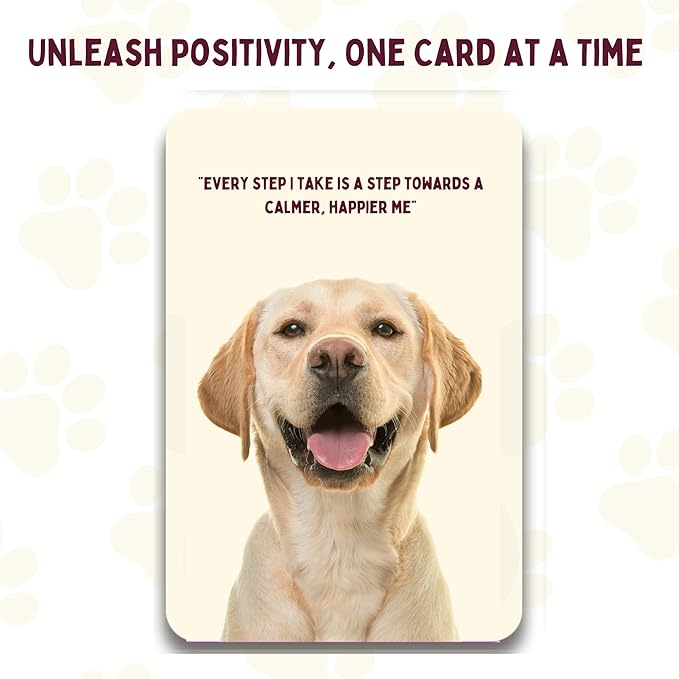 Daily Motivational and Inspirational Cards for Dog Lovers | Uplifting Positive Affirmations & Proven Techniques for Stress & Anxiety Relief | Dog Mom Gift for Women | Self Care Gifts for Women, Friend
