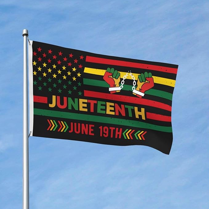 Juneteenth Flag for outside 3x5 Ft juneteenth decorations outdoor african american flag Farmhouse Yard Indoor/Outdoor Banner Decor Gifts