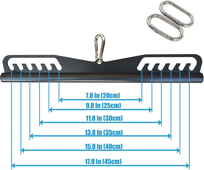 KORIKAHM Adjustable Lat Pull down Bar, Cable Machine Attachments for Gym, Home Gym Fitness T-bar Row Pulldown Attachments, Lat Pull Down Machine Wide Grip Neutral Grip Handle