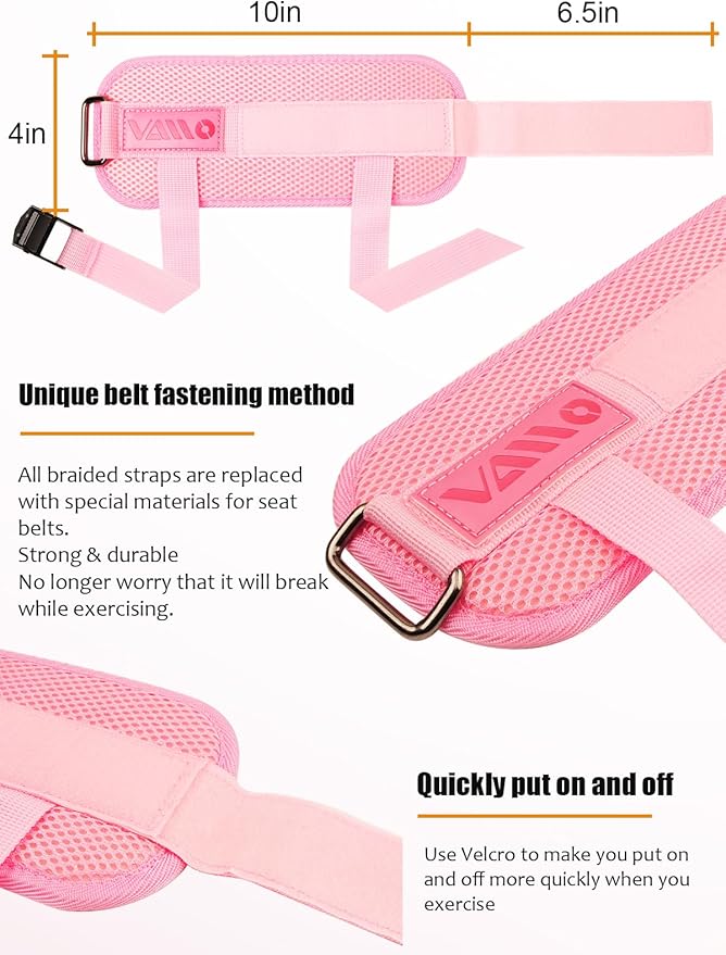 VAIIO Adjustable Weight Dumbbell Ankle Straps, Ankle Bands for Working Out Booty Workouts-Kickbacks, Leg Extensions, Lower Body Strength Training, Pelvis Muscle Exerciser for Men and Women