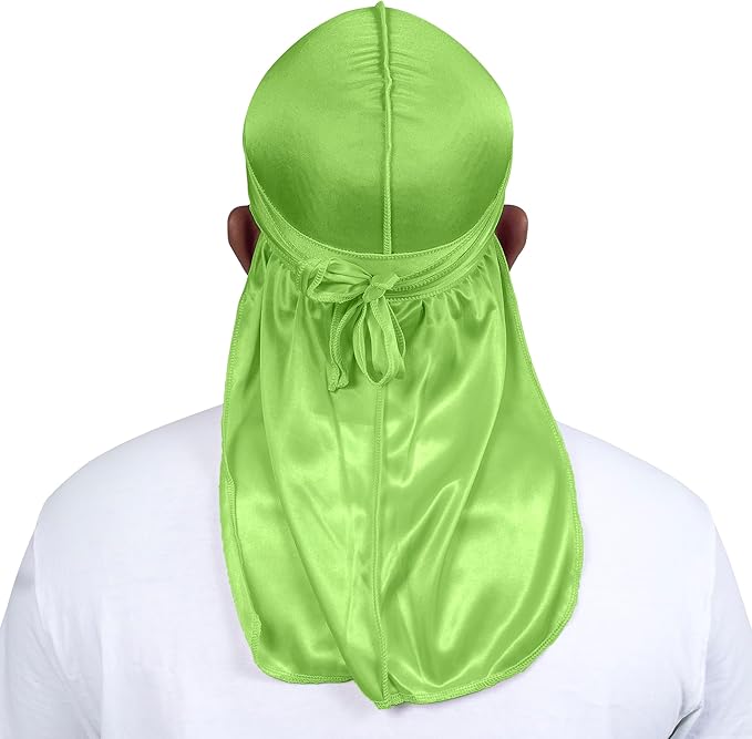 ForceWave 2 Pieces Silky Durag Pack for Men Women Waves, Premium Satin Deluxe Du-rag