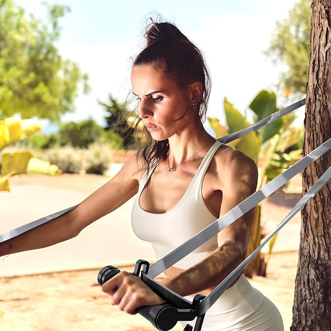 Resistance Band Bar, Sportneer Detachable Workout Exercise Bar Handles for All Kinds Resistance Bands - 3 in 1 Power Lifting Fitness Bar for Home Gym Full Body Workout