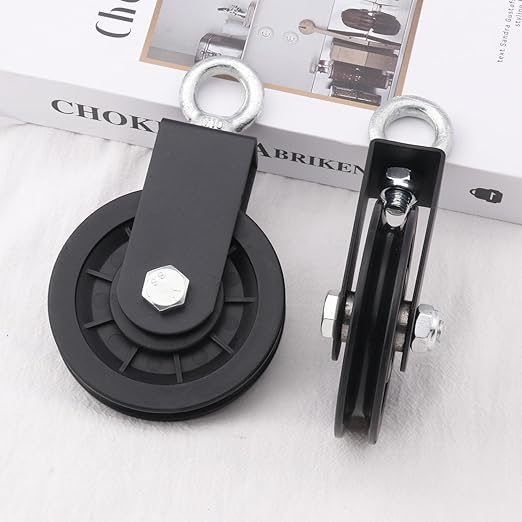 7 Pack 3.54 inch/90 mm Traction Silent Nylon Gym Cable Pulley Wheel, Rotation 360 Degree Traction Wheel, High-Quality, Strong Bearing Capacity,for LAT Pulley System DIY Gym Pulley System. by GENHAKON
