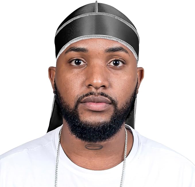 ForceWave 2 Pieces Silky Durag Pack for Men Women Waves, Premium Satin Deluxe Du-rag