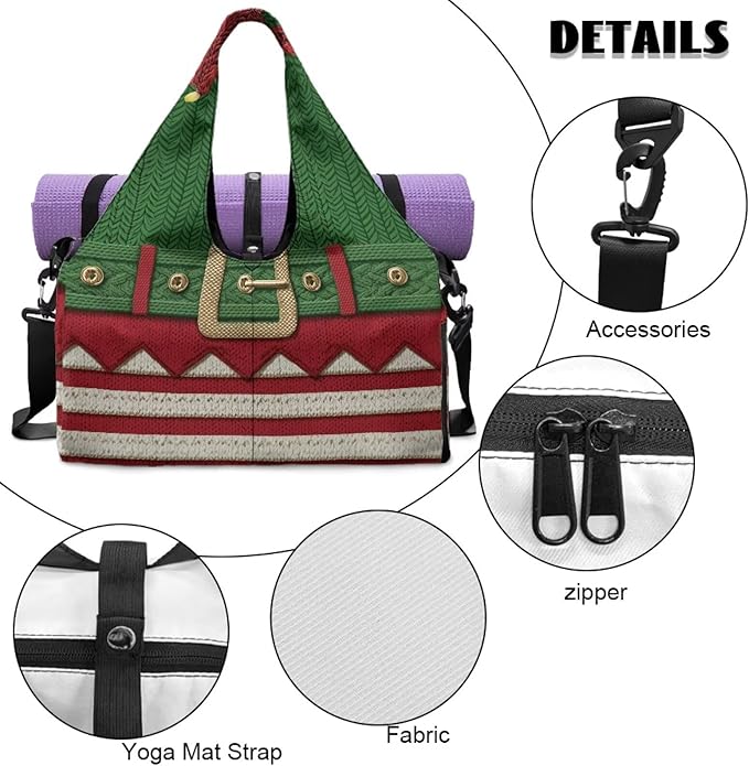 Yoga Mat Bag for Women Men Large Carryall Tote with Adjustable Shoulder Strap for Gym Yoga Travel Pilates Office