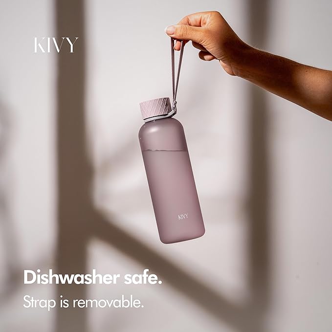 KIVY Tritan Water Bottle 2nd Generation (Purple Taupe, 22oz)