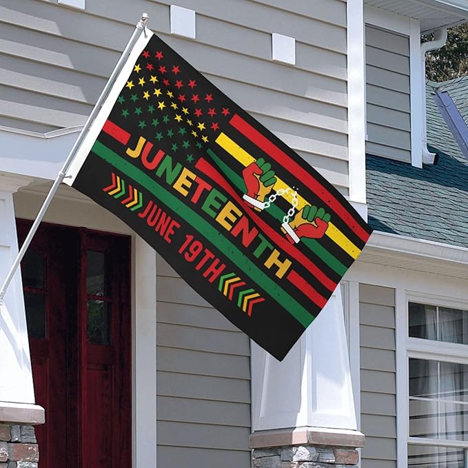 Juneteenth Flag for outside 3x5 Ft juneteenth decorations outdoor african american flag Farmhouse Yard Indoor/Outdoor Banner Decor Gifts