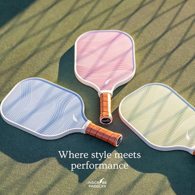Inscribe Premium Pickleball Paddle – Lightweight, Durable Honeycomb Core, Vibrant Fiberglass Surface, Comfort Grip & Stylish Canvas Cover – Premium Pickleball Gear for Fun & Casual Play