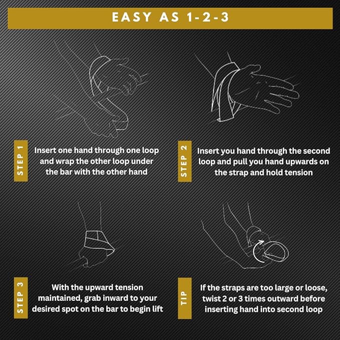 Figure 8 Lifting Straps - Weightlifting Strap Set for Advanced Wrist Support - Exercise Accessories and Gym Workout Equipment for Men and Women to Eliminate Grip Fatigue - Weight Lifting Straps