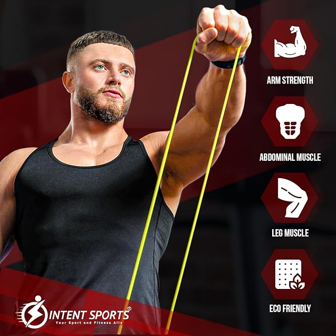 INTENT SPORTS Pull Up Assist Bands – Assistance and Resistance Bands for Pull-Up, Fitness, Body Stretching, Mobility Work, Weightlifting, Heavy Duty - Single/Set – Exercise Videos - eBook!