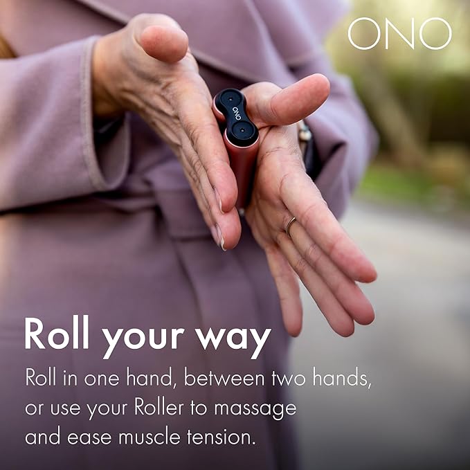 ONO Roller - Handheld Fidget Toy for Adults | Help Relieve Stress, Anxiety, Tension | Promotes Focus, Clarity | Compact, Portable Design (Junior Size/ABS Plastic, Glow in The Dark)