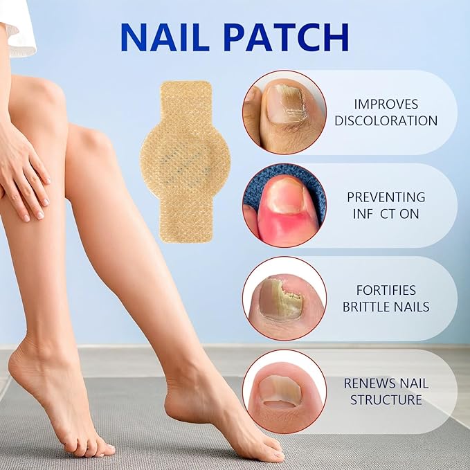 21Pcs Toenail Treatment Extra Strength - Nighttime Nail Patches, Nail Treatment Patches, Overnight Toe Nail Treatments for Damaged Nails Foot Nails Repair and Care