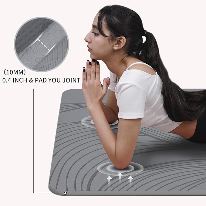 Large Yoga Mat-72’x36’x0.4’ Extra Width & Thick,Comfortable,Non-Slip Exercise Mat-Works Great on All Floor for Stretching,Yoga Studio,Gym or Home Workouts