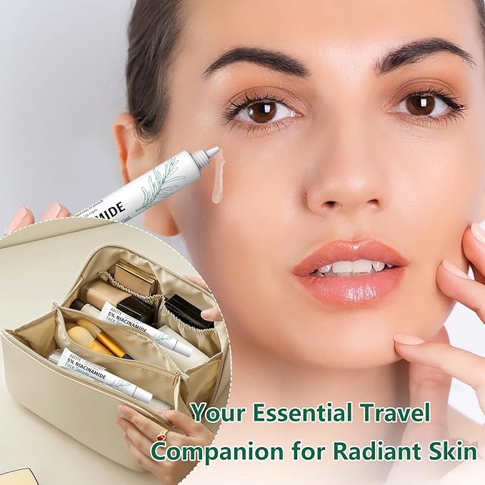 Travel Skincare 5% Niacinamide Serum with 4% Rosemary Extracts - Deep Hydration, Soothes Skin, Enhances Elasticity (3Pack 0.507 fl.oz | 15ml)