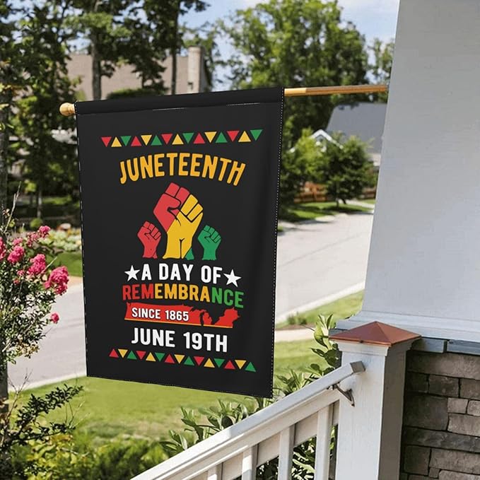 Juneteenth Garden Flag – 12.5x18 Inch Outdoor juneteenth Decorations Banner, african american flags Yard Decor,Black History Month Freedom Day Gift