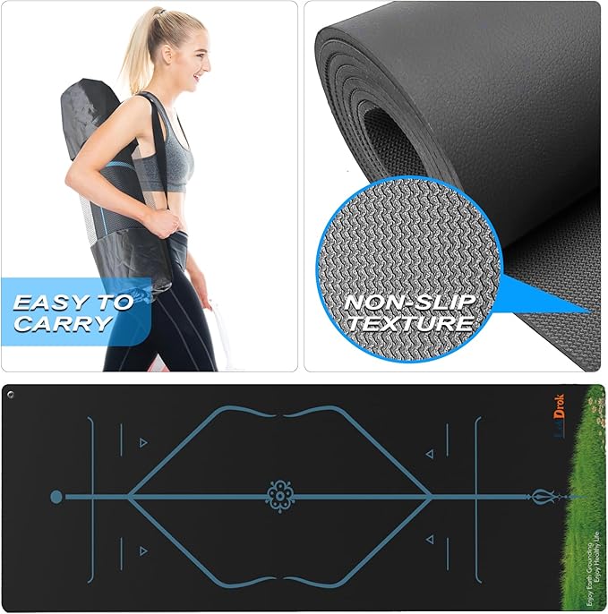 Grounding Yoga Mat, 72x24inch, Earthing Sleep Pad for Physical Therapy, Exercise & Workout Non Slip Mat, Reduce Anxiety and Improve Sleep