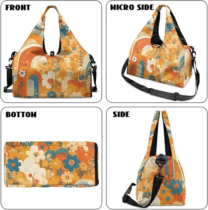 Yoga Mat Bag for Women Men Large Carryall Tote with Adjustable Shoulder Strap for Gym Yoga Travel Pilates Office
