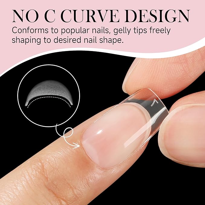Short Square Nail Tips Matte Short Square Gel Tips 504pcs Clear Nails Full Cover Acrylic False Nails Tips for Gel Nail Extensions 12 Sizes Saving Gelly Tips, Luckyfairy