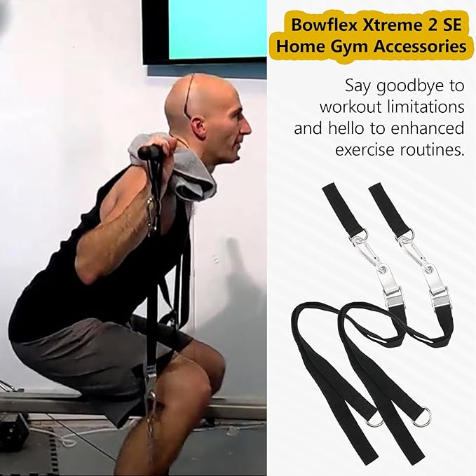 Squat Bar Extension for Bowflex Xtreme 2 Se Gyms, Squat Straps Compatible with Bowflex Bar Attachment Straps Repacement